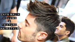 Zayn Malik Hairstyle  Celebrity Hair For Men  High Volume amp Short Texture Haircut [upl. by Aynat241]