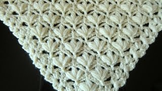 CROCHET PATTERN NR9  VERY PRETTY AND EASY FLOWER PATTERN FOR A SHAWL [upl. by Cadmar880]