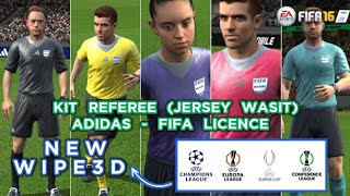 REALESE KIT FIFA REFEREE  WIPE3D UEFA ALL TIER COMPETITION LEAGUE  F1FA16 MOBILE [upl. by Chilt976]