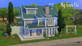 Casa Familiar y Ecológica 🏡 Construcción en Los Sims 4 Speed build My save file [upl. by Glasgo]