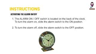 How to Set Up and Use Your Westclox Source 90010 Big Ben Alarm Clock [upl. by Dahc]