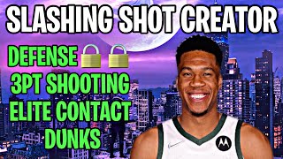 BEST GIANNIS ANTETOKOUNMPO BUILD 2K22 NEXT GEN BEST SLASHING SHOT CREATOR BUILD 2K22 NEXT GEN [upl. by Enileoj]