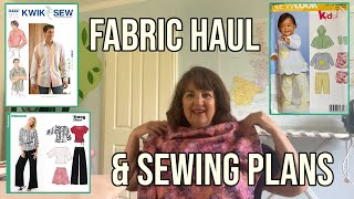 Huge Fabric Haul  and sewing plans with patterns [upl. by Naujled]