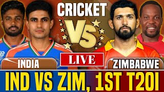 🛑Live India vs Zimbabwe Live Score amp Commentary  Ind vs Zim 1st T20I Match Live Score amp Commentary [upl. by Aoht]