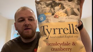 Tyrell’s Wensleydale amp Cranberry Flavour Crisps  Review [upl. by Jessica]