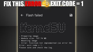 Error Fix  Function Not Implemented OS ERROR 38  Error Fix  Exit Code 1 in Kernel Su [upl. by Gertrudis]