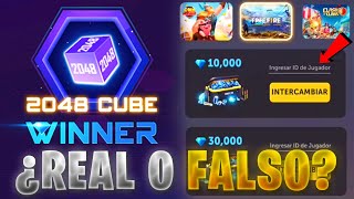 2048 CUBE WINNER  DIAMANTES PARA FREE FIRE ¿REAL O FALSO [upl. by Naux147]