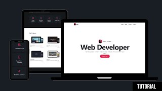 Creating a Responsive Portfolio Website with React amp TailwindCSS [upl. by Ailadgim516]