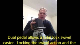 DUAL PEDAL TOTAL LOCK CASTER VIDEO [upl. by Jerome994]