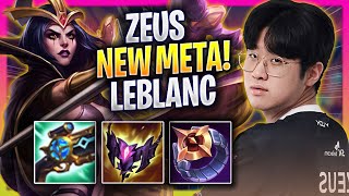 ZEUS TRIES NEW META LEBLANC TOP IN KOREA SOLOQ  T1 Zeus Plays Leblanc TOP vs Kennen  Season 2024 [upl. by Koralie]