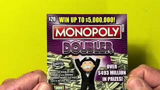 MONOPOLY DOUBLER SCRATCH OFF FROM THE FLORIDA LOTTERY [upl. by Ertsevlis551]