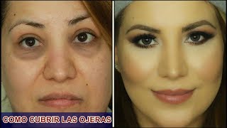 como cubrir las ojeras  con maquillaje  como tapar las ojeras oscuras [upl. by Gert69]