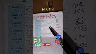 Les critères de La divisibilité par234569vidéoshort maths tricks [upl. by Htir]