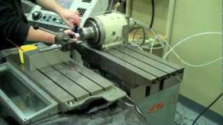 Diamond turning with air bearing on CNC lathem4v [upl. by Alleen671]