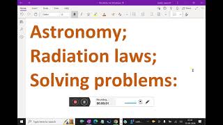 Astronomy    Radiation laws Solving Problems   26 radiationlaws astronomy [upl. by Shermy608]