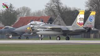 California Air National Guard F15s Lakenheath  AIRSHOW WORLD [upl. by Hallsy949]