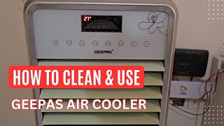 How to clean and Use Geepas Air Cooler GAC9495 geepas cooler aircooler [upl. by Nollid]