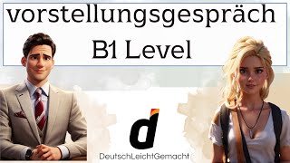 Deutschkurs Anmelden Dialog  Vorstellungsgespräch Level B1  Deutsch lernen [upl. by Ayahsey]