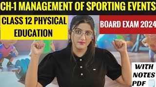 Management Of Sporting Events  Class 12  Management of Sporting Events Class 12 Physical Education [upl. by Anehs818]