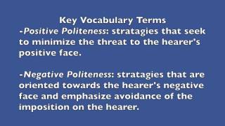 Facework and Politeness Theory [upl. by Arvin]