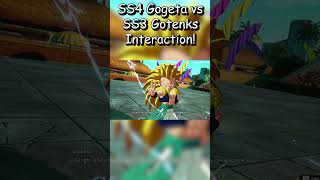 SS4 Gogeta vs SS3 Gotenks Interaction IN DRAGONBALL SPARKING ZERO shorts [upl. by Rehptosirhc]