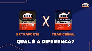 Quais as diferenças entre a cola de contato Cascola Extraforte e Cascola Tradicional ​ [upl. by Holmun491]