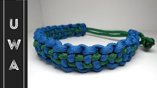 How to make a Checkered Paracord BraceletDog Collar UWA ORIGINAL DESIGN [upl. by Aylat]