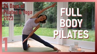 Pilates Full Body Workout 30 min  Day 1 of 24 Days of Pilates amp Yoga with Katja 2023 [upl. by Htebzil]