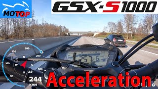 Suzuki GSXS 1000  ACCELERATION  GPS measured [upl. by Robaina]