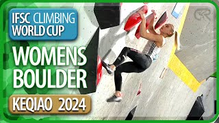 Bouldering Finals  Keqiao  Womens  IFSC World Cup  2024 [upl. by Gnanmas909]