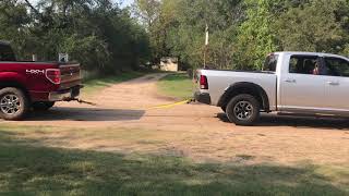 Ram Rebel vs Ford F150 tug of war [upl. by Sreip731]