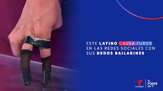 Este latino causa furor en las redes sociales con sus dedos bailarines  El Poder En Ti [upl. by Ellehciram]