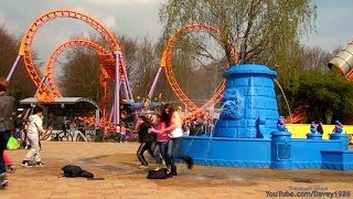 Walibi Holland  Interactieve pratende fontein April 2014 [upl. by Lurleen656]