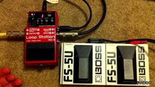 BOSS RC3 Using Foot Switches [upl. by Roselane]