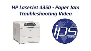 HP 4350  Paper Jam Troubleshooting Video incl 4200 4250 4300 [upl. by Yemiaj760]