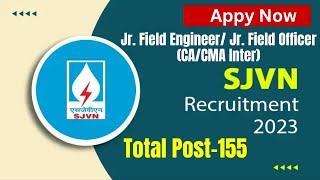 SJVN Recruitment 2023 I CACMA Inter I Salary90000 I Jr Engineer I Diploma Holder [upl. by Meadows872]