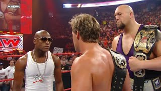 Floyd Mayweather Returns and Confronts Big Show amp Chris Jericho WWE Raw August 24 2009 HD [upl. by Fritzie]