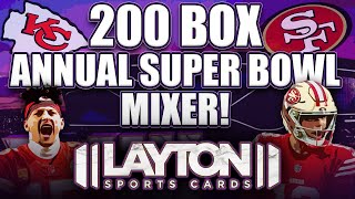 The Layton Sports Cards Super Bowl LVIII 200 Box Football Mixer Extravaganza [upl. by Gosney]