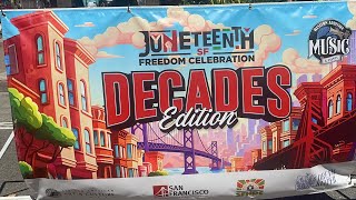 SAN FRANCISCO CALIFORNIA WALKING TOUR JUNETEENTH CELEBRATION ON FILLMORE STREET [upl. by Elaina413]