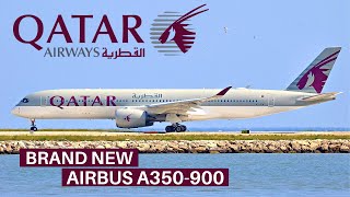 QATAR AIRWAYS Brand New AIRBUS A350900 Economy  Doha  Nice  Flight Review [upl. by Cornie]