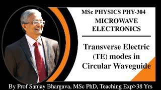 L4 UNIT1 TE amp TEM modes in Circular waveguide Field Equations Propagation Characteristics [upl. by Atilam]