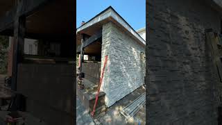 Mortarless veneer looking 🔥 construction diy [upl. by Scarrow]