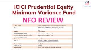 ICICI Prudential Equity Minimum Variance Fund NFO Review [upl. by Keever200]