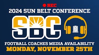 Sun Belt Football Coaches Media Availability  November 25th [upl. by Navis]