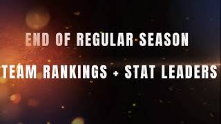 End of Regular Stats Leader  Team Rankings [upl. by Remmer]