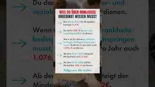 Was du über Minijobs unbedingt wissen musst shorts [upl. by Prendergast]