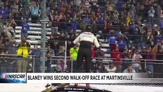 Blaney wins second walkoff race at Martinsville [upl. by Nimsay]