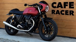 Moto Guzzi V7 Cafe Racer  Exhaust Sound [upl. by Lederer]