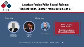 AFPC webinar Radicalization Counter radicalization and AI Confirmation [upl. by Ihcur920]