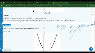 Zeros and intercepts of functions [upl. by Hannaoj]